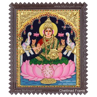 Gajalakshmi Tanjore Painting