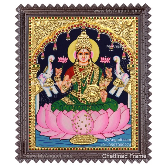 Gajalakshmi Tanjore Painting