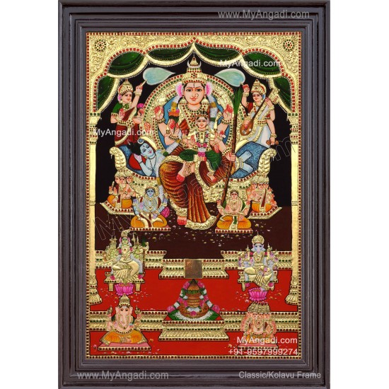 Raja Rajeshwari Tanjore Painting