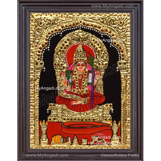 Kamatchi Amman Tanjore Painting