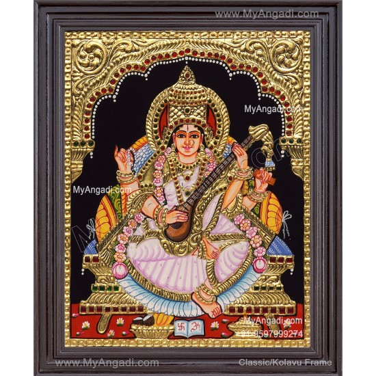 Saraswathi Tanjore Painting