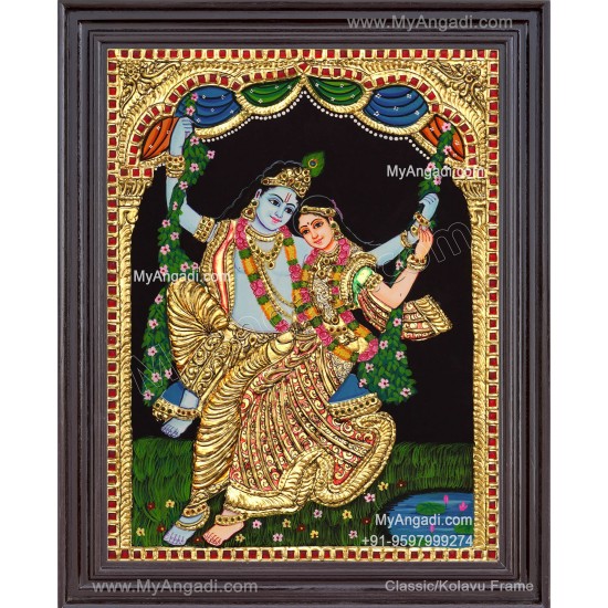 Radha Krishna Tanjore Painting