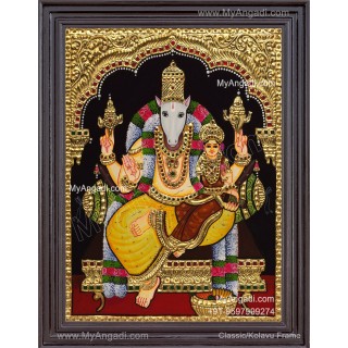 Hayagrivar Lakshmi Tanjore Painting