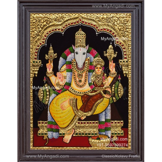 Hayagrivar Lakshmi Tanjore Painting