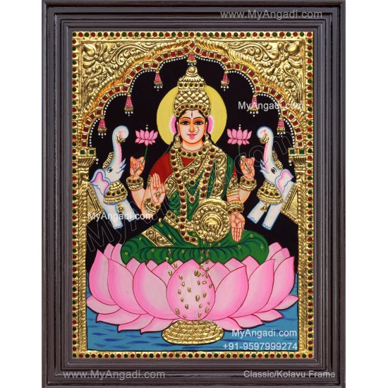 Gajalakshmi Tanjore Painting