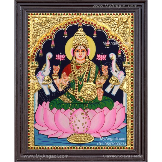 Gajalakshmi Tanjore Painting