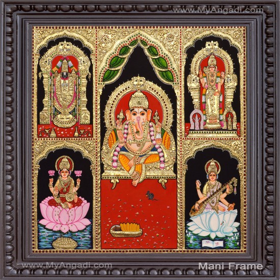 5 Panel  Tanjore Painting