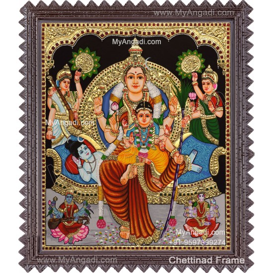 Raja Rajeshwari Tanjore Painting