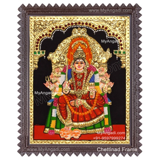 Samayapura Mariamman Tanjore Painting