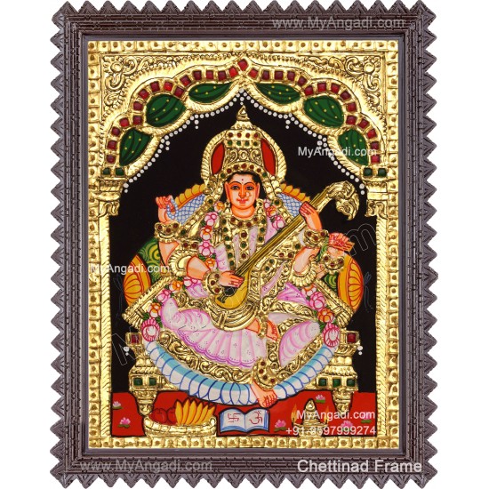 Saraswathi Tanjore Painting
