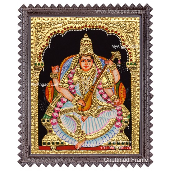 Saraswathi Tanjore Painting