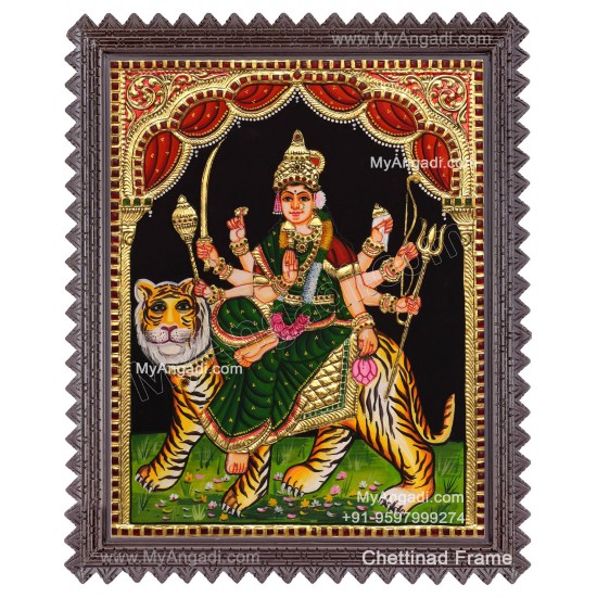 Durga Devi Tanjore Painting