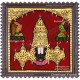 Balaji with Garudan and Hanuman Tanjore Painting