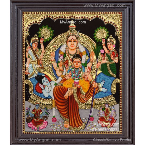 Raja Rajeshwari Tanjore Painting