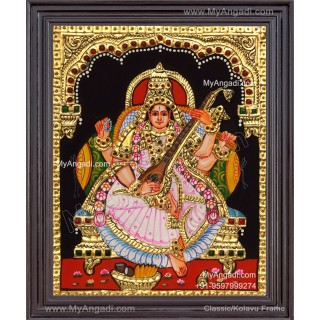Saraswathi Tanjore Painting