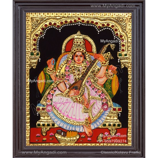 Saraswathi Tanjore Painting