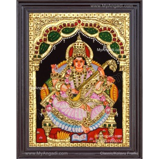 Saraswathi Tanjore Painting