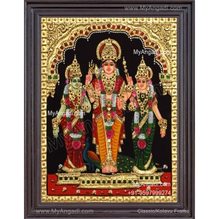 Valli Deivanai Murugan Tanjore Painting
