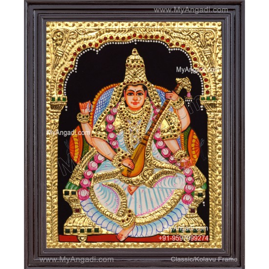 Saraswathi Tanjore Painting
