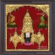 Balaji with Garudan and Hanuman Tanjore Painting