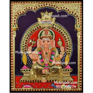 3D Ganesha Tanjore Painting