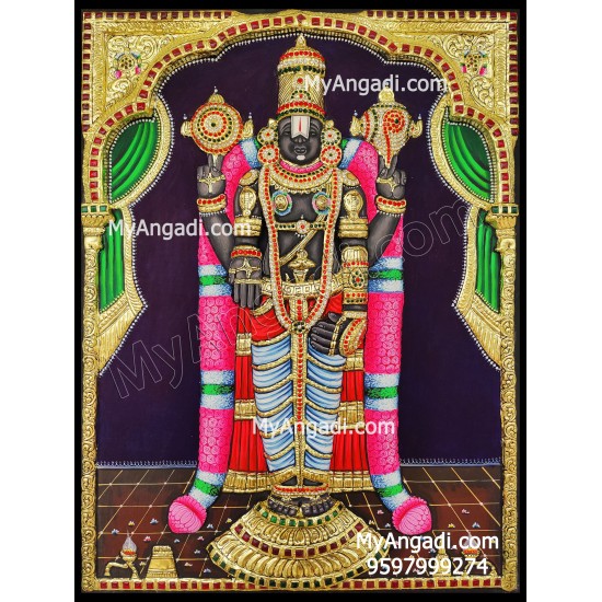 3D Perumal Tanjore Painting 3D Perumal Tanjore Painting