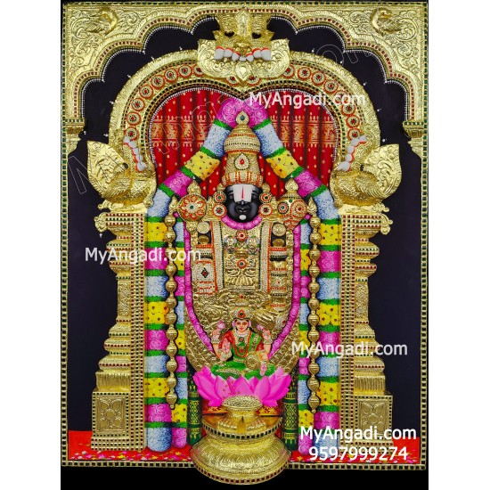 3D Balaji Lakshmi Tanjore Painting 3D Balaji Lakshmi Tanjore Painting