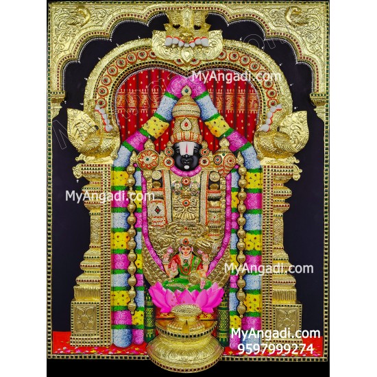 3D Balaji Lakshmi Tanjore Painting