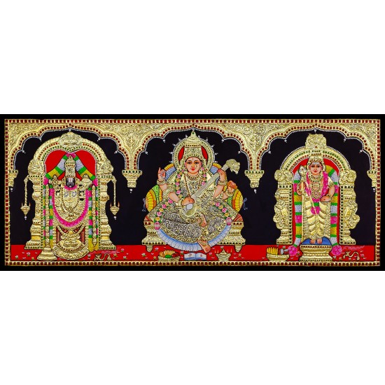 Balaji Saraswathi Murugan Tanjore Painting