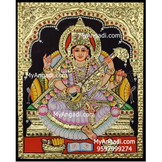 Saraswathi Tanjore Painting