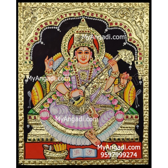 Saraswathi Tanjore Painting Saraswathi Tanjore Painting