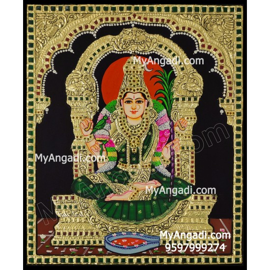 Kamatchi Amman Tanjore Painting