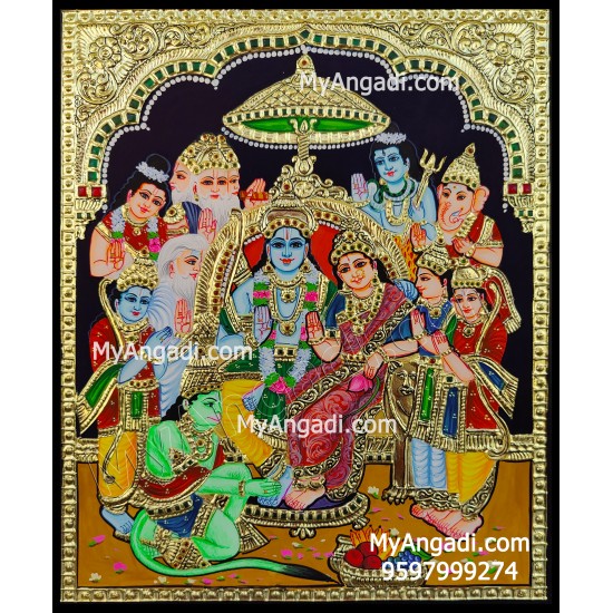 Ramar Pattabhishekam Tanjore Painting Ramar Pattabhishekam Tanjore Painting