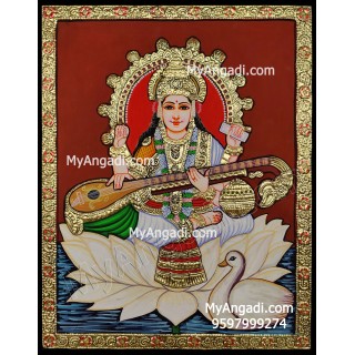 Saraswathi Tanjore Painting