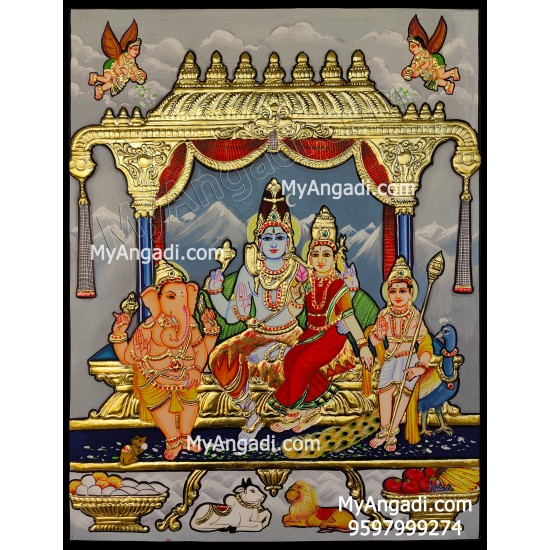 Shiva Family Tanjore Painting