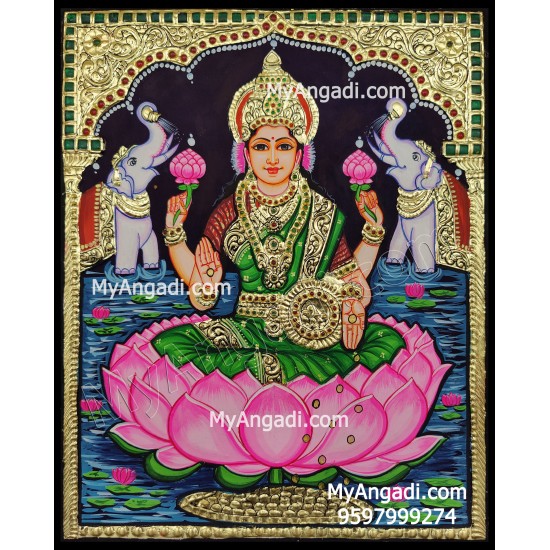 Gajalakshmi Tanjore Painting