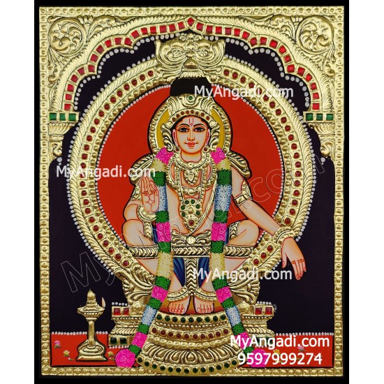 Aiyyappan Tanjore Painting, Iyyappan Tanjore Painting