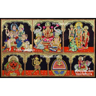 7 Panel Tanjore Painting
