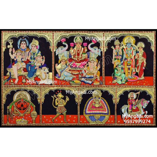 7 Panel Tanjore Painting