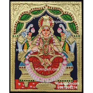 Gaja Lakshmi Tanjore Painting