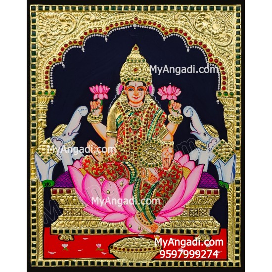 Gajalakshmi Tanjore Painting