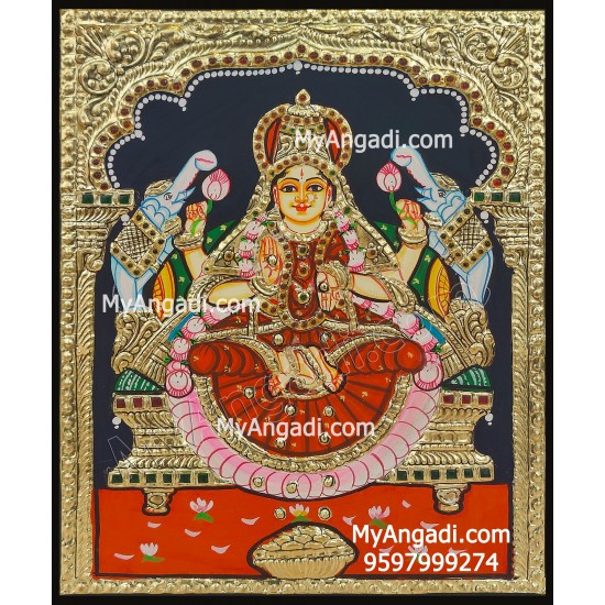 Gajalakshmi Tanjore Painting Gajalakshmi Tanjore Painting