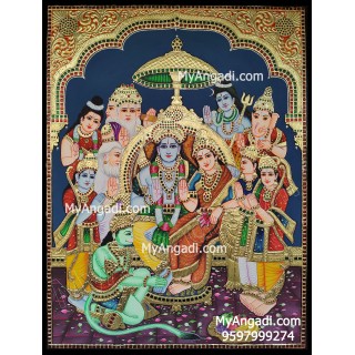 Ramar Pattabhishekam Tanjore Painting