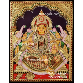 3D Gajalakshmi Tanjore Painting