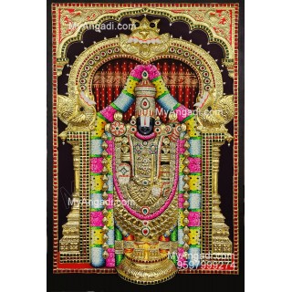 3D Tirupathi Venkateswara - Balaji Tanjore Painting