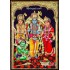 3d Ram Darbar - Ram with Sita, Hanuman, Lakshmanan Tanjore Painting