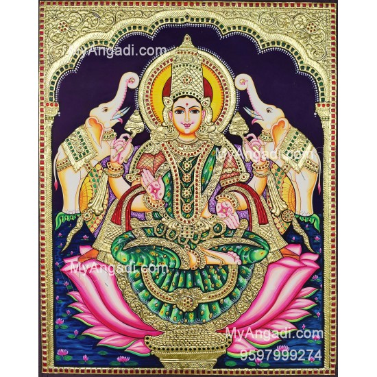 Gajalakshmi Tanjore Painting