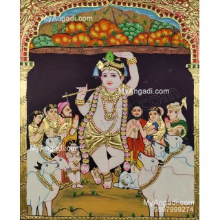 Govardhana Krishnar Tanjore Painting