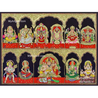 10 Panel Tanjore Painting