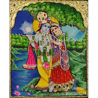 Radha Krishna Tanjore Painting